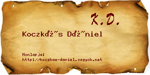 Koczkás Dániel névjegykártya